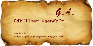 Göllner Agenór névjegykártya